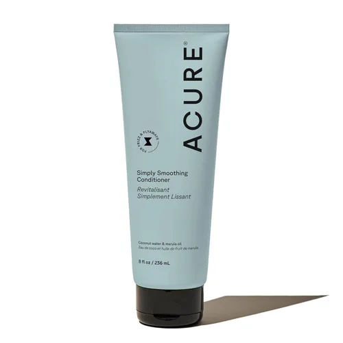 Acure ACURE Simply Acondicionador suavizante, y aceite de marula, 100% vegano, cuidado del cabello impulsado por el rendimiento, suaviza y reduce el