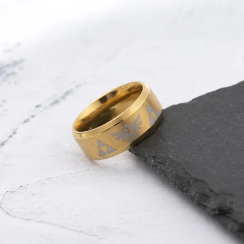 Miniatura 2 de Winssigma Anillo trifuerza de la leyenda de Zelda, collar con símbolo de Zelda, joyería de cosplay para fanáticos, Metal, No es una piedra preciosa