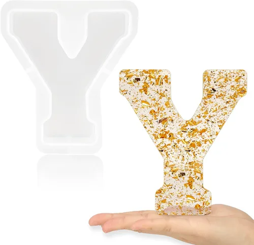 Miniatura 11 de Gartful Moldes de letras grandes de 7 pulgadas para resina, molde de resina epoxi del alfabeto mayúscula 3D J mayúscula, moldes de letras de resina