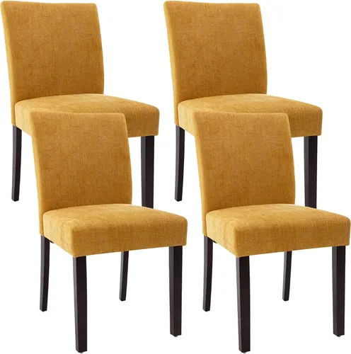 Miniatura 22 de Watson & Whitely Juego de 6 Sillas de Comedor Tapizadas, Sillas de Comedor de Tela sin Brazos con Patas de Madera Maciza y Respaldo para Cocina