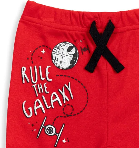 Miniatura 4 de STAR WARS Darth Vader Stormtrooper C-3PO Chewbacca R2-D2 Baby Yoda Paquete de 2 pantalones deportivos para recién nacidos a bebés, Plateado