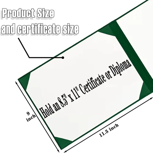 Miniatura 2 de Happy Secret Cubierta para diploma de 8.5 x 11 pulgadas, soporte para certificado de graduación, cubiertas de certificado de cuero liso