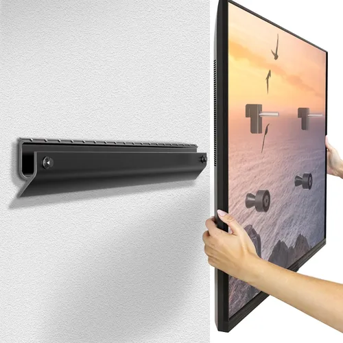 Auoace Soporte de TV para paneles de yeso sin taladro, soporte de pared para TV de 22 a 55 pulgadas, soporte de TV de perfil bajo de 0.63 pulgadas,