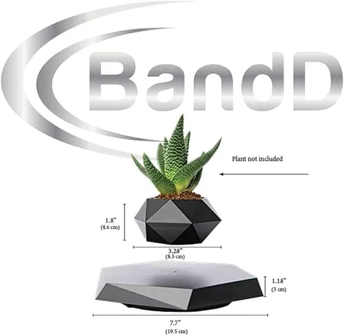 Miniatura 3 de BandDlevs Macetas flotantes para plantas - Maceta levitante - Maceta levitadora para bonsái, suculentas, plantas de aire - Exhibidor magnético