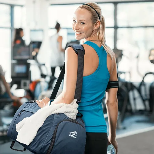 Miniatura 7 de G4Free Mochila de lona de 40L de tres usos para gimnasio, mochila para hombre y mujer, mochila deportiva con compartimento para zapatos, mochila