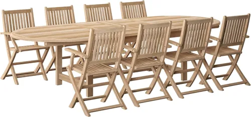 Miniatura 10 de Amazonia Teak Budapest - Juego de comedor rectangular de teca (7 piezas)