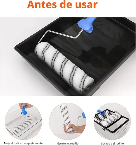 Miniatura 3 de Cubiertas de rodillo de pintura de microfibra Amazon Basics, para acabado suave, 9 x 3/8 pulgadas, paquete de 6