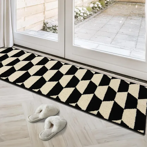 Miniatura 34 de GRANNY SAYS Tapete para puerta, de 32 x 20 pulgadas, tapete de bienvenida para exteriores, antideslizante, absorbe la suciedad para la entrada