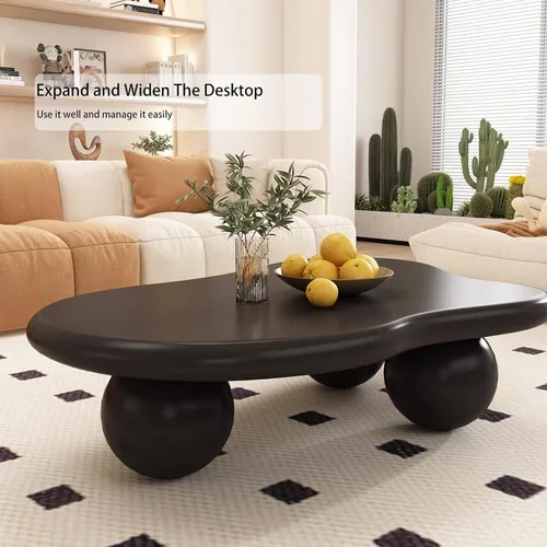 Miniatura 4 de Mesas de centro en forma de nube, mesa de centro irregular, mesa de centro con diseño moderno en forma de nube, mesas de centro para sala de estar