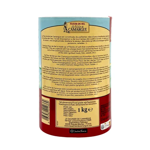 Miniatura 2 de Le Saunier De Camargue Fleur De Sel - Sal marina, recipiente de 35.27 onzas (2.2 lbs) (paquete de 2)