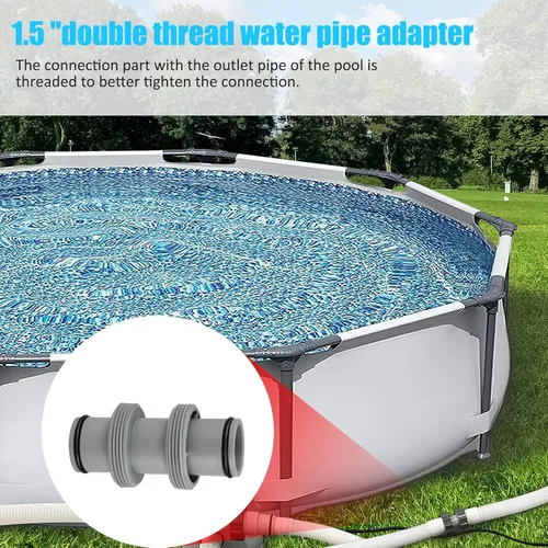 Miniatura 5 de Magoog Conector de manguera de bomba de filtro, conector de manguera de piscina de 1.5 a 1.5 pies, conector de manguera de piscina para adaptador