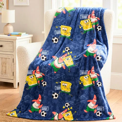 Miniatura 7 de Franco Nintendo Super Mario Gaming - Ropa de cama para niños, manta súper suave de micro raschel, 46 x 60 pulgadas, (producto oficial con licencia)
