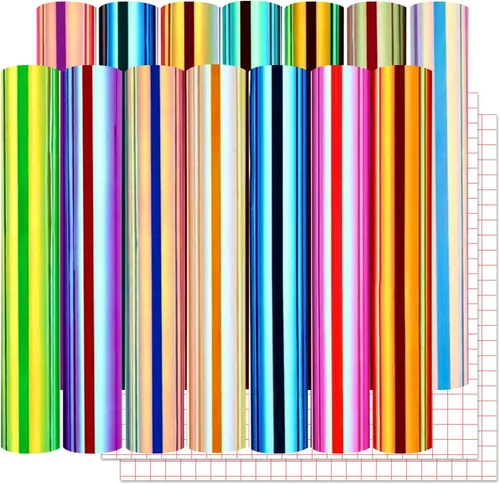Lya Vinyl - Vinilo adhesivo de ópalo holográfico de 12 x 12 pulgadas con 2 papeles de transferencia para decoración del hogar, logotipos, cartas,
