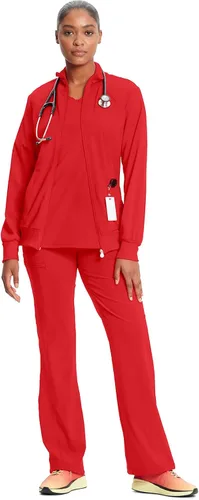 Miniatura 44 de Infinity by Cherokee 2391A - Chaquetas médicas con cremallera frontal para mujer, tela elástica en 4 direcciones