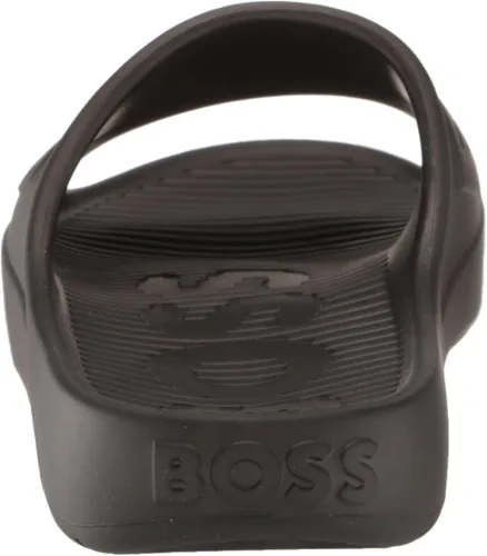 Miniatura 3 de BOSS Sandalias de vinilo con logotipo llamativo para hombre, Negro Galaxy