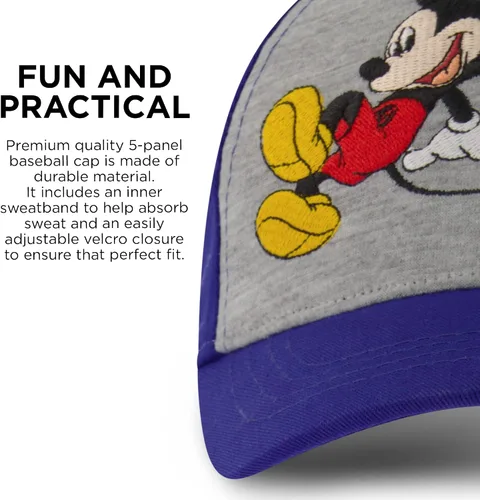 Miniatura 4 de Disney Boys Baseball Cap Mickey Mouse Adjustable Toddler Hat Ages 2-4 Or Boy Hats for Kids Ages 4-7