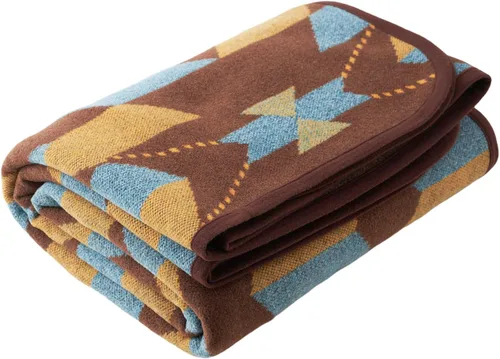 Miniatura 26 de PuTian Manta de lana merina, 63 x 51 pulgadas, color naranja bohemio, ideal para camping, al aire libre, eventos deportivos, supervivencia y kits