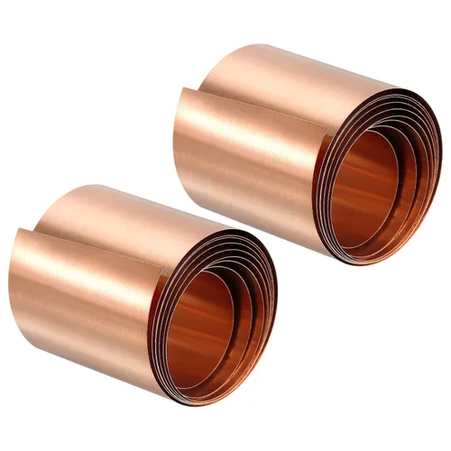 Miniatura 22 de Uxcell Hoja de rollo de hoja de cobre, 3 piezas 0.000x3.937x39.370 in rollo de hoja de cobre puro para manualidades, reparaciones eléctricas, puesta