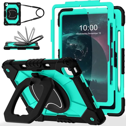 Miniatura 8 de WESOROL Funda para iPad Air de 13 pulgadas M4/M3/M2 2026/2025/2024 con soporte para lápiz, protector de pantalla, soporte giratorio de 360°, funda