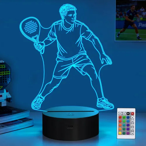 Miniatura 10 de OkiyiD - Luz nocturna de ilusión 3D con 16 colores cambiantes con control remoto (Estilo 7)