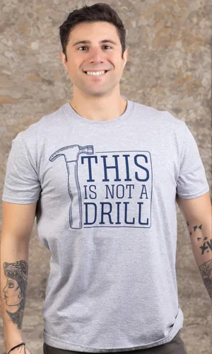 Miniatura 7 de This is Not a Drill Funny Hammer Repair Dad Joke Humor Tool Shop Guys Men T-Shirt