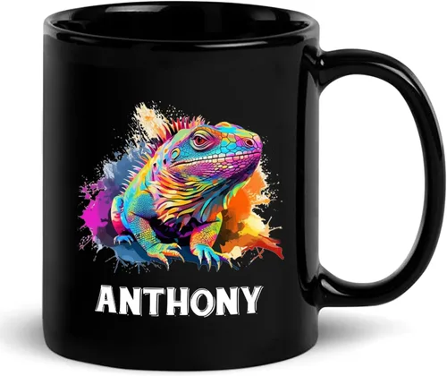 Miniatura 19 de Taza de café negra de hormigas personalizada de 11 onzas, 15 onzas, taza de café de hormigas personalizada con nombre, taza de té de cerámica