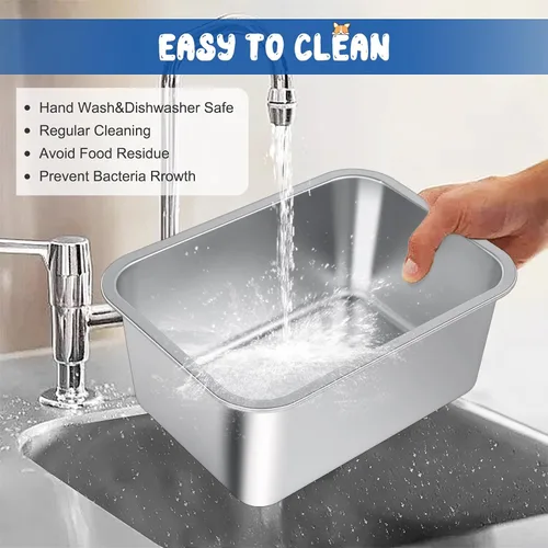 Miniatura 5 de Bwogue Cuencos de agua extra grandes para perros, 1.25 galones, acero inoxidable, alta capacidad para perros grandes y grandes