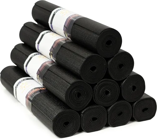 Voyage - Tapete de yoga a granel, paquete de 10, 72 x 24 pulgadas, esterillas de yoga profesionales para estudio y gimnasio, 0.197 in de grosor,