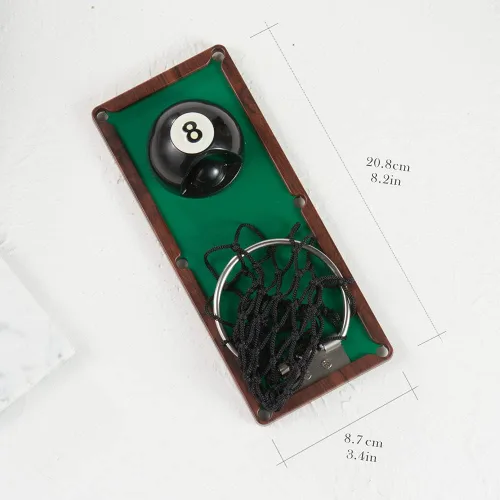 Miniatura 7 de Arola Abrebotellas magnético de bola de billar, abridor de pared de metal extraíble con colector de tapas, regalo de cumpleaños para entusiastas