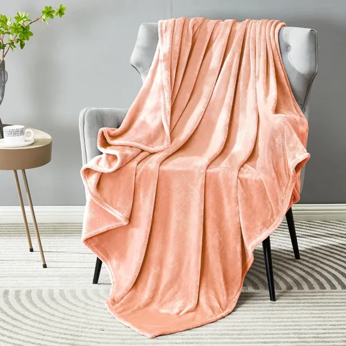 Miniatura 20 de Dreamnine Manta extrasuave, vellón de felpa, silla, sofá, 50 x 60 pulgadas, franela de terciopelo, ligera, mullida, microfelpa, decorativa, cálida