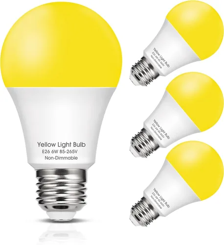 Miniatura 11 de Bombillas LED para exteriores, equivalente a 40 W, color amarillo ámbar, luces LED para exteriores, 6 W, 500 lúmenes, 2000 K, para luces de porche