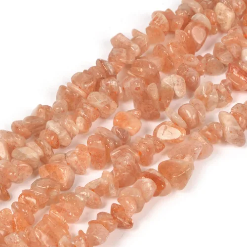 Miniatura 14 de Chips Amber Natural Gemstone Freedom Chips Cuentas sueltas de 0.433-0.472 in para hacer joyas, manualidades, 16 pulgadas Cuarzo Rutilado Dorado