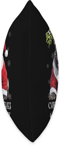 Miniatura 2 de Frenchy Christmas Greeting French Bulldog Mom Kids Lindo perro francés cachorro Misteltoe Navidad Bulldog Francés, 16 x 16 pulgadas, multicolor