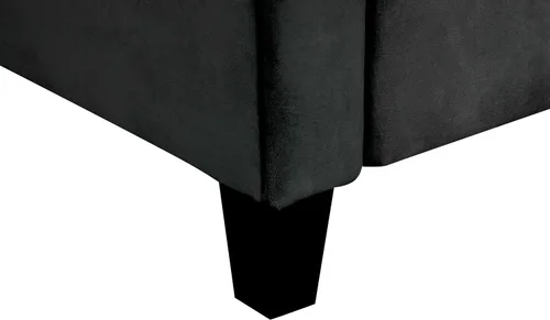 Miniatura 6 de Harper & Bright Designs Sofá individual tapizado de terciopelo con respaldo copetudo con botones, sillón moderno para sala de estar, color negro