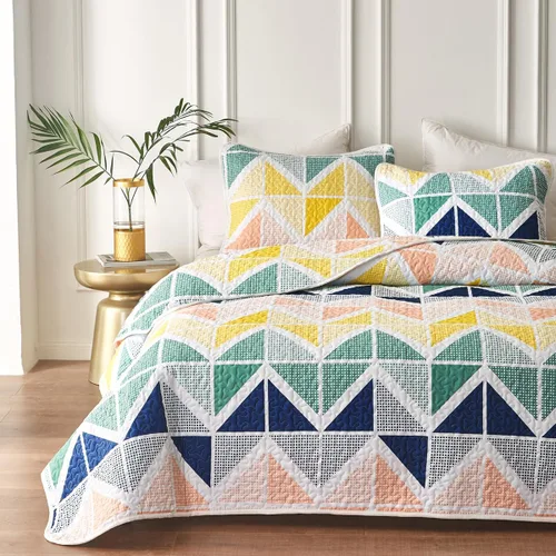 Miniatura 14 de UOZZI BEDDING - Juego de edredón reversible de 3 piezas tamaño Queen, con hojas verde azuladas y flores rojas en blanco, microfibra suave y ligera