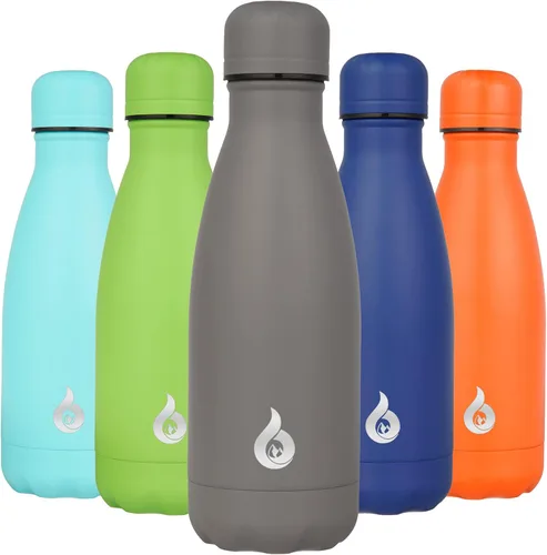 Miniatura 98 de BJPKPK Botella de Agua Aislada 17oz Botellas de Agua de Acero Inoxidable Apta para Lavavajillas Metal Térmica Mantiene Frío y Caliente, Gris Niebla