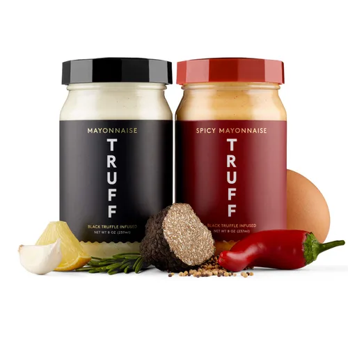 Miniatura 6 de TRUFF Mayo, Mayonesa gourmet hecha con trufas negras de invierno, aceite de girasol y huevos sin jaula Sabor Umami para untables salados