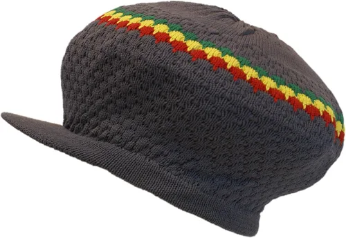 Miniatura 25 de Shoe String King SSK Rasta Knit Tam Hat Dreadlock Gorra con múltiples diseños y tamaños.