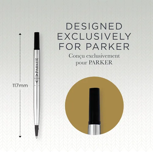Miniatura 3 de Parker Recambio de tinta para bolígrafo Rollerball Fina Tinta negra QUINK 1 unidad Negro