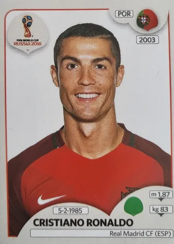 Pegatinas de la Copa Mundial de Panini 2018 Rusia #130 Cristiano Ronaldo Portugal Pegatina de Fútbol
