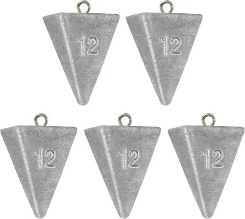 Miniatura 11 de BLUEWING Pyramid Sinkers Pesas de pesca de plomo 1oz, 2oz, 3oz, 5oz, 8oz, 10oz, 12oz, 16oz, 32oz para agua salada