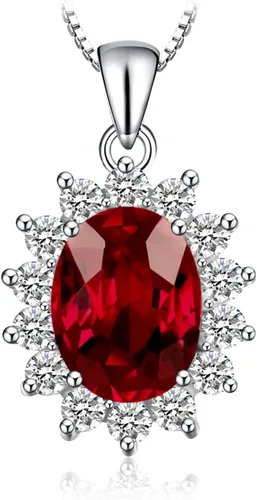 Miniatura 67 de JewelryPalace Princess Diana Kate Middleton Natural Amethyst Citrine Garnet Peridot Topaz Created Ruby Sapphire Simulated Emerald Pendant Necklace