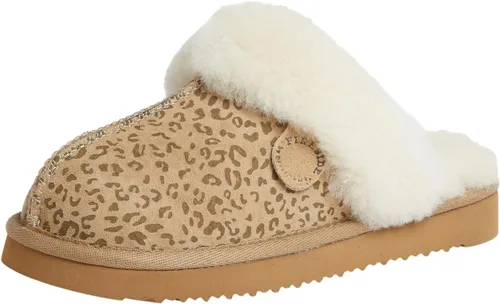 Miniatura 34 de Dearfoams Fireside Sydney Pantuflas anchas de piel de oveja para mujer, para interiores y exteriores