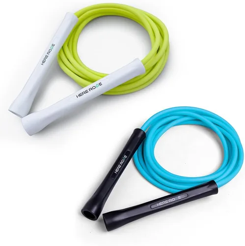 Miniatura 5 de Hererope - Cuerda de saltar de PVC de 0.236 in para hombres y mujeres, fitness, velocidad, trucos, entrenamiento cardiovascular, cuerda de saltar