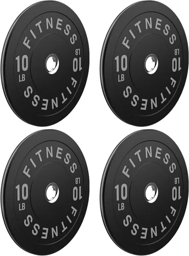 Miniatura 44 de Discos de peso olímpicos de 2 pulgadas y caucho para barras, discos para gimnasio en casa, entrenamiento de fuerza y levantamiento de pesas, 10 a