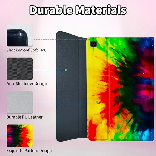 Miniatura 6 de Funda para Samsung Galaxy Tab S6 Lite 2022/2020 Teclado Inalámbrico Desmontable y Cubierta De Soporte De Cuero PU Funda Protectora Para Samsung