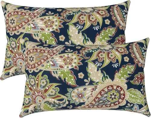 Miniatura 48 de LVTXIII Juego de 2 almohadas lumbares para patio, 12 x 20 pulgadas, resistentes a la decoloración, para exteriores con interiores, cojines lumbares