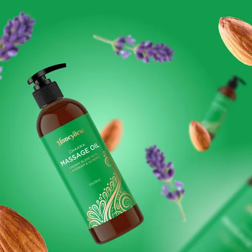 Miniatura 8 de Aceite de masaje de lavanda para terapia de masaje, aceite de masaje de cuerpo completo para hombres y mujeres con aceite de coco, aceite de lavanda