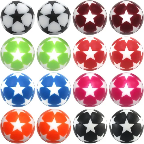 Miniatura 3 de BQSPT - Pelotas de futbolín de 1.28 pulgadas (1.260 in), pelotas de fútbol de repuesto, 16 unidades, futbolín multicolor, oficial, mini pelota