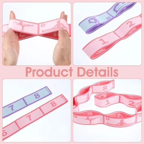 Miniatura 5 de Correa Elástica Multibucle - Banda de Estiramiento para Yoga, Pilates, Ballet y Terapia Física para Flexibilidad, Estiramiento de Piernas